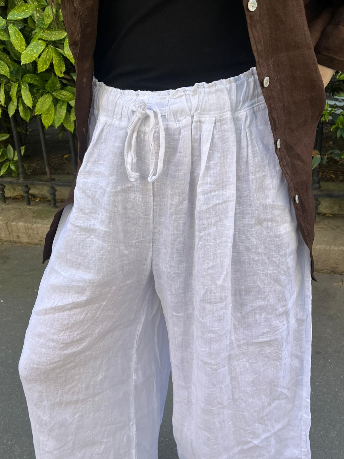 Pantalon Lino Blanc
