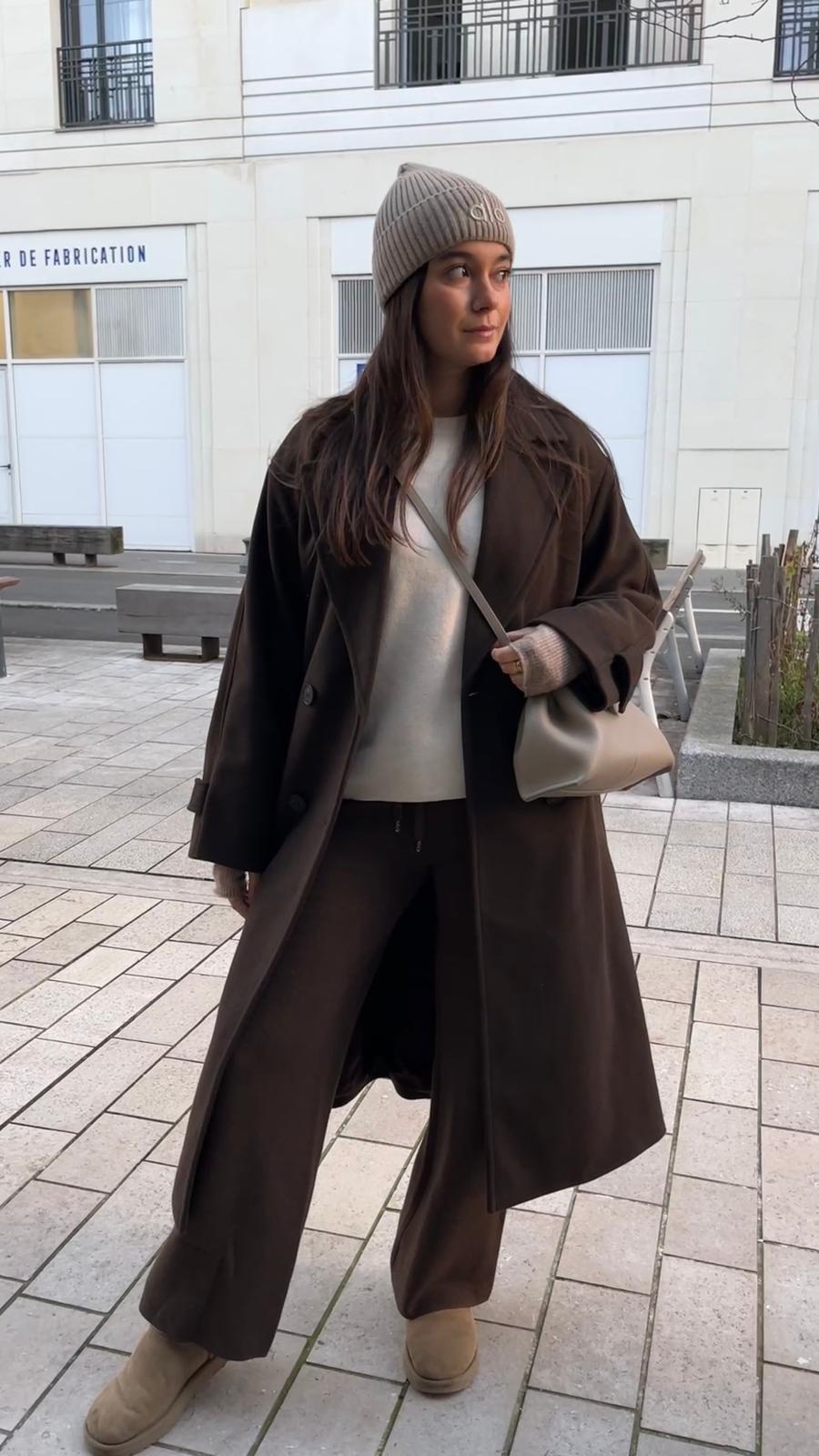 Pantalon laine marron