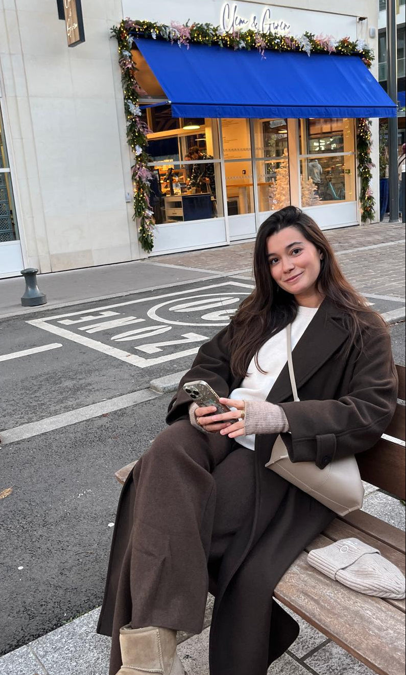 Pantalon laine marron