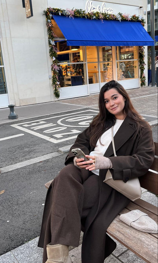 Pantalon laine marron