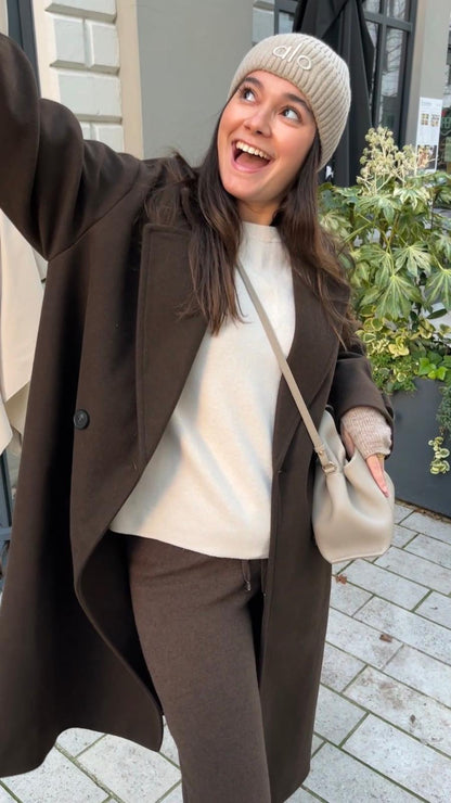 Pantalon laine marron