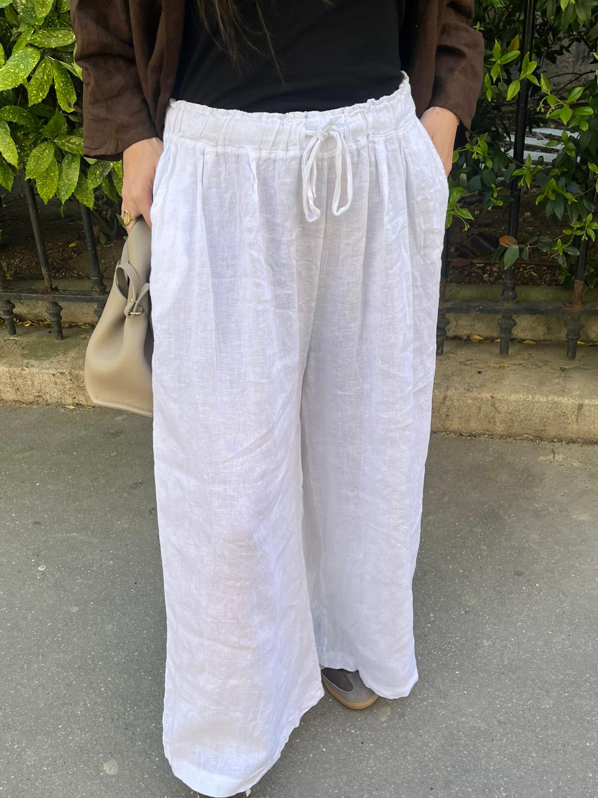 Pantalon Lino Blanc