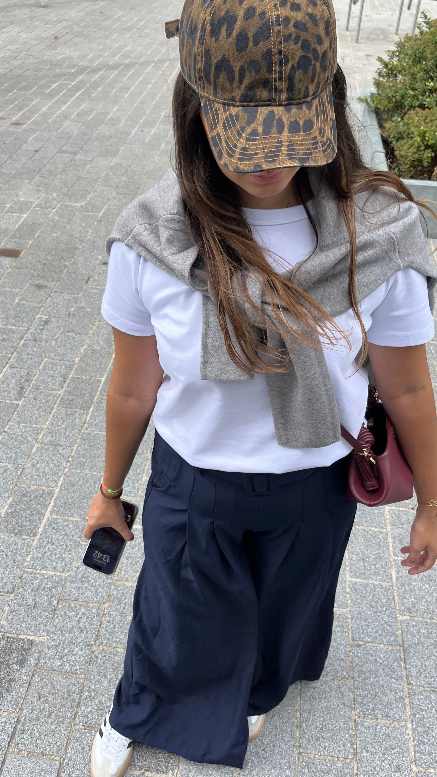 Pantalon large bleu marine