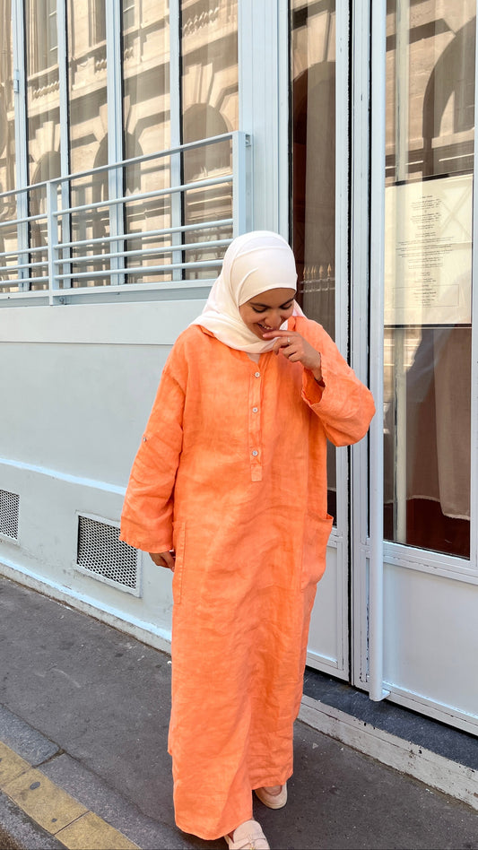Robe Alina Pêche