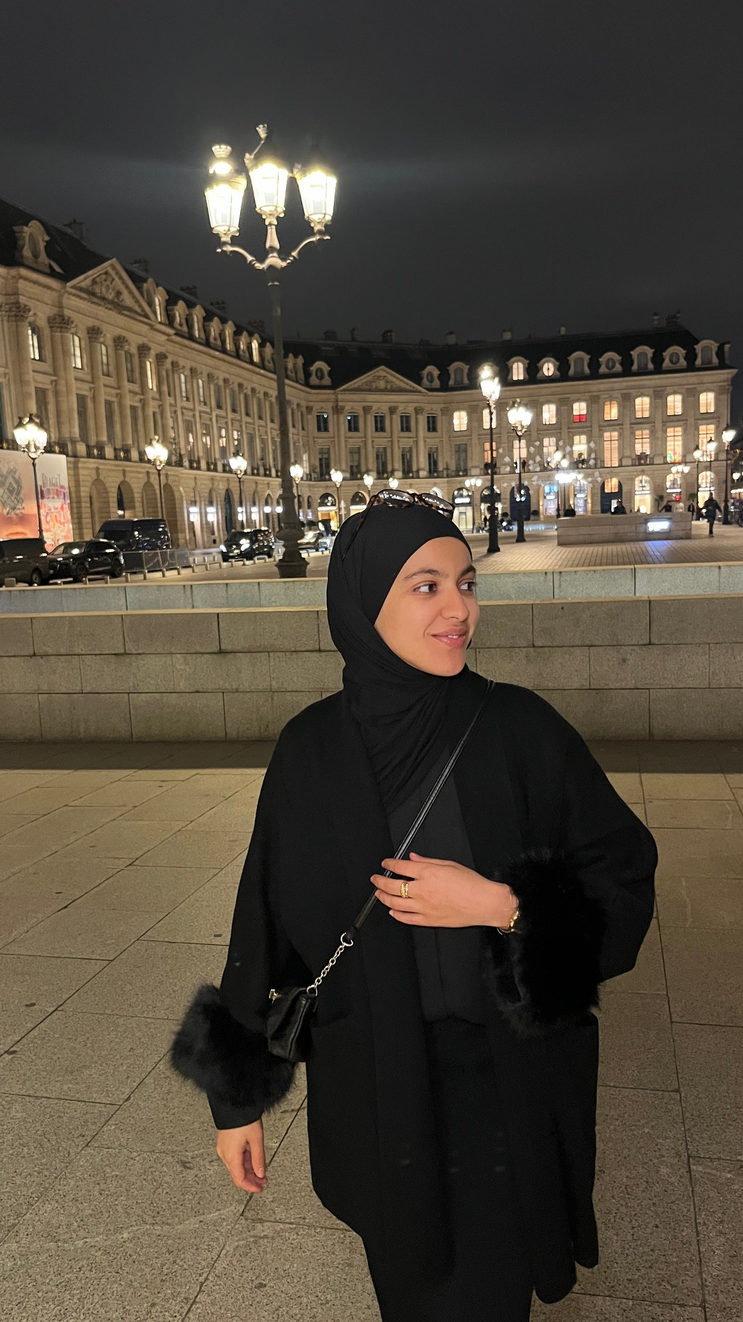 Veste en fourrure noir