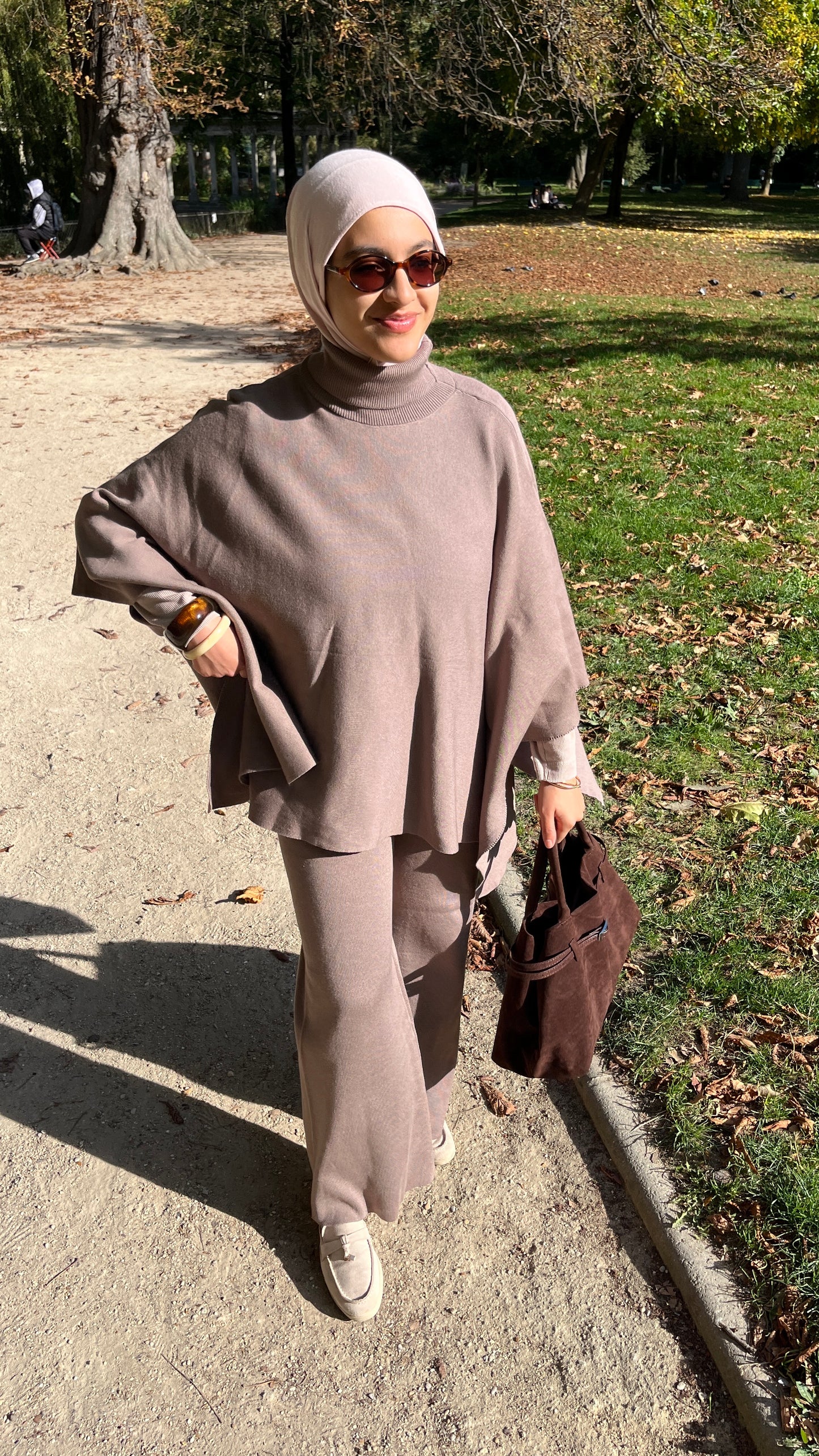 Ensemble poncho mokka