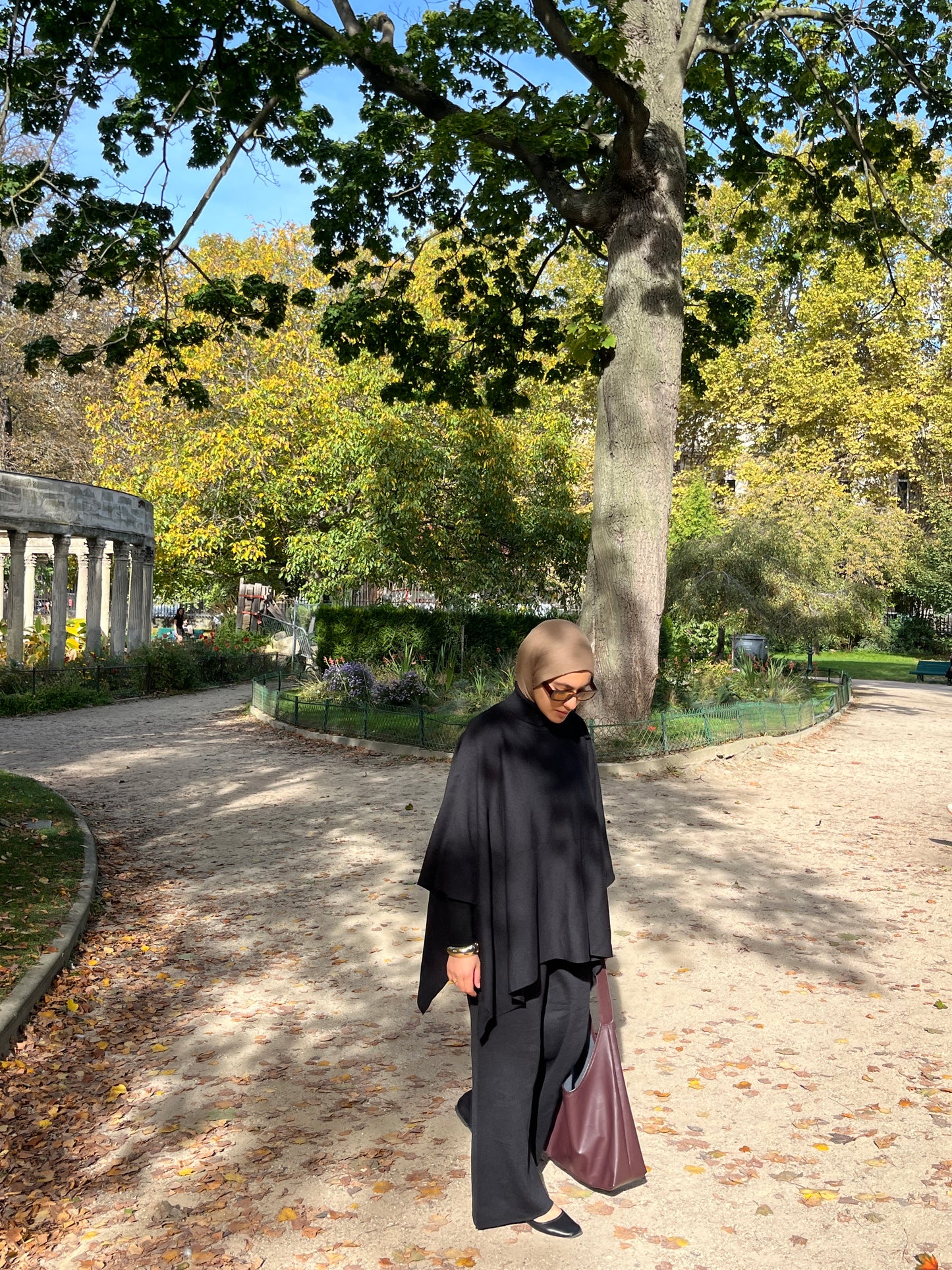 Ensemble poncho noir