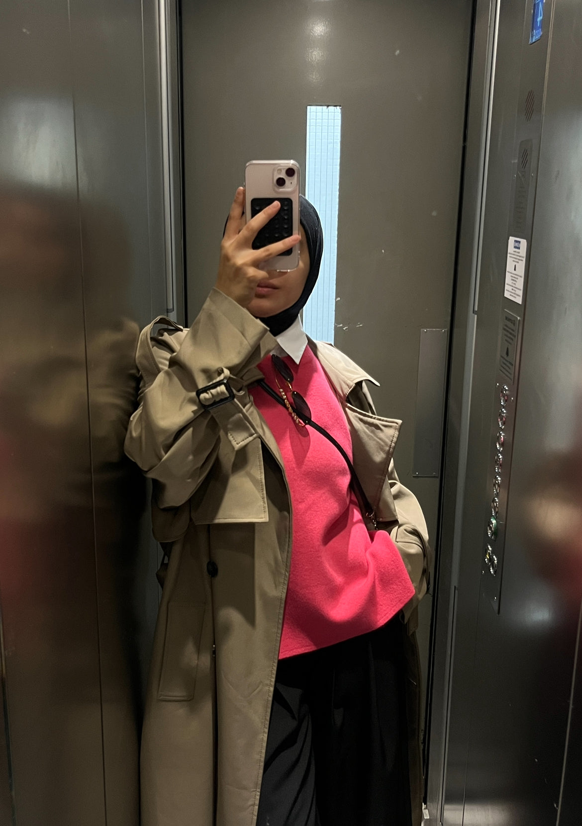 Pull sans manche corail