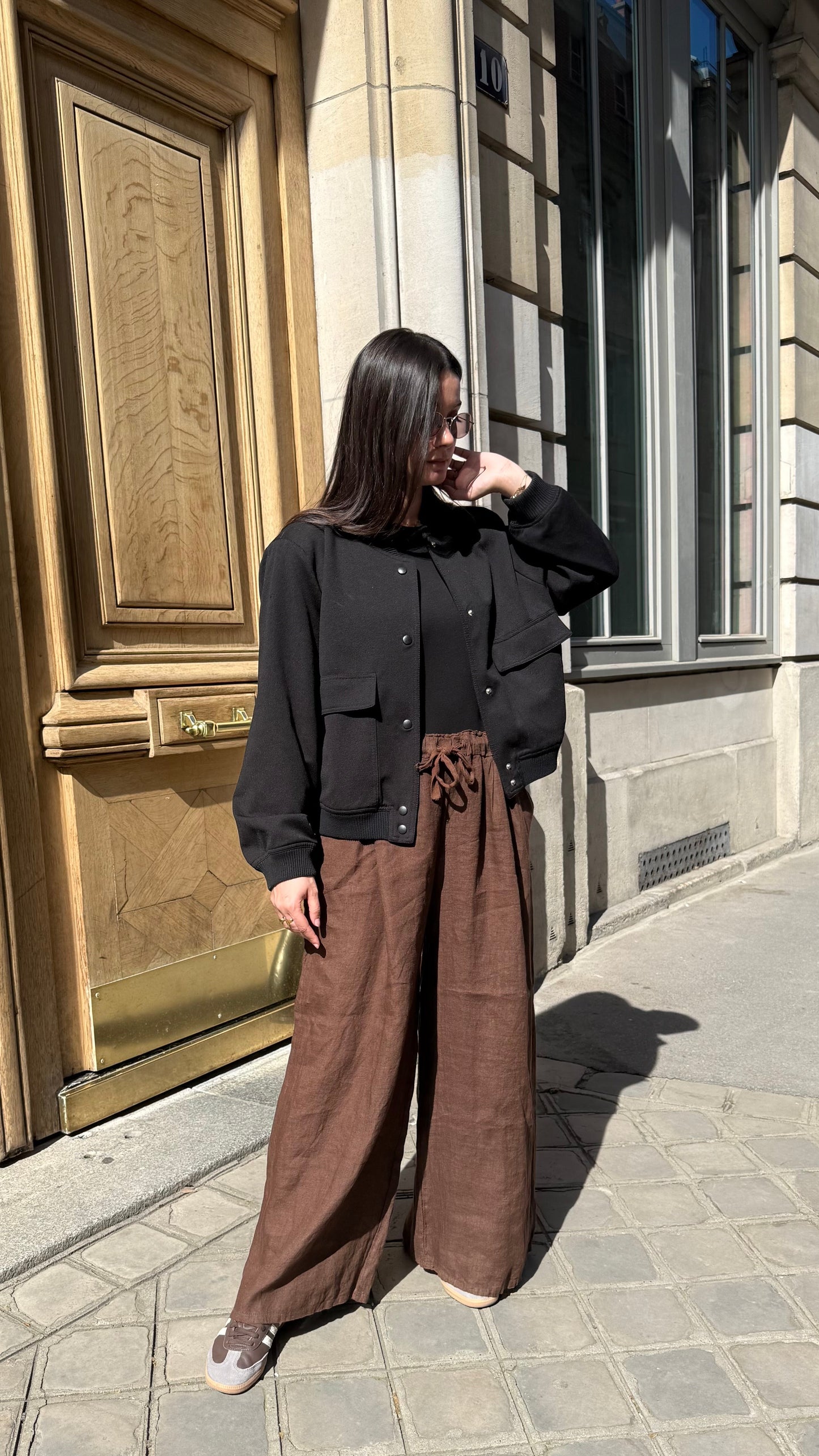 Pantalon Lino Chocolat